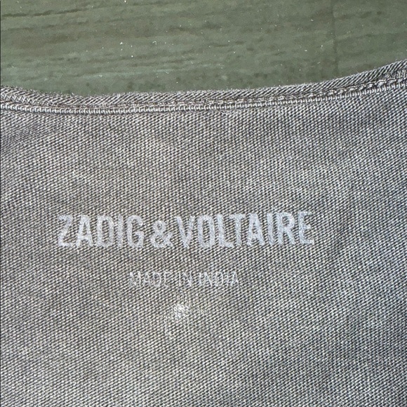 SOLD!!!!! Zadig & Voltaire Black skull mesh and lace back Tee - Picture 5 of 5
